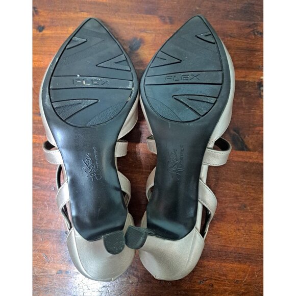 LifeStride Rose Gold Strappy Dress Shoes Heels 8.5 M Soft System Heel Pre Owned - Picture 7 of 9